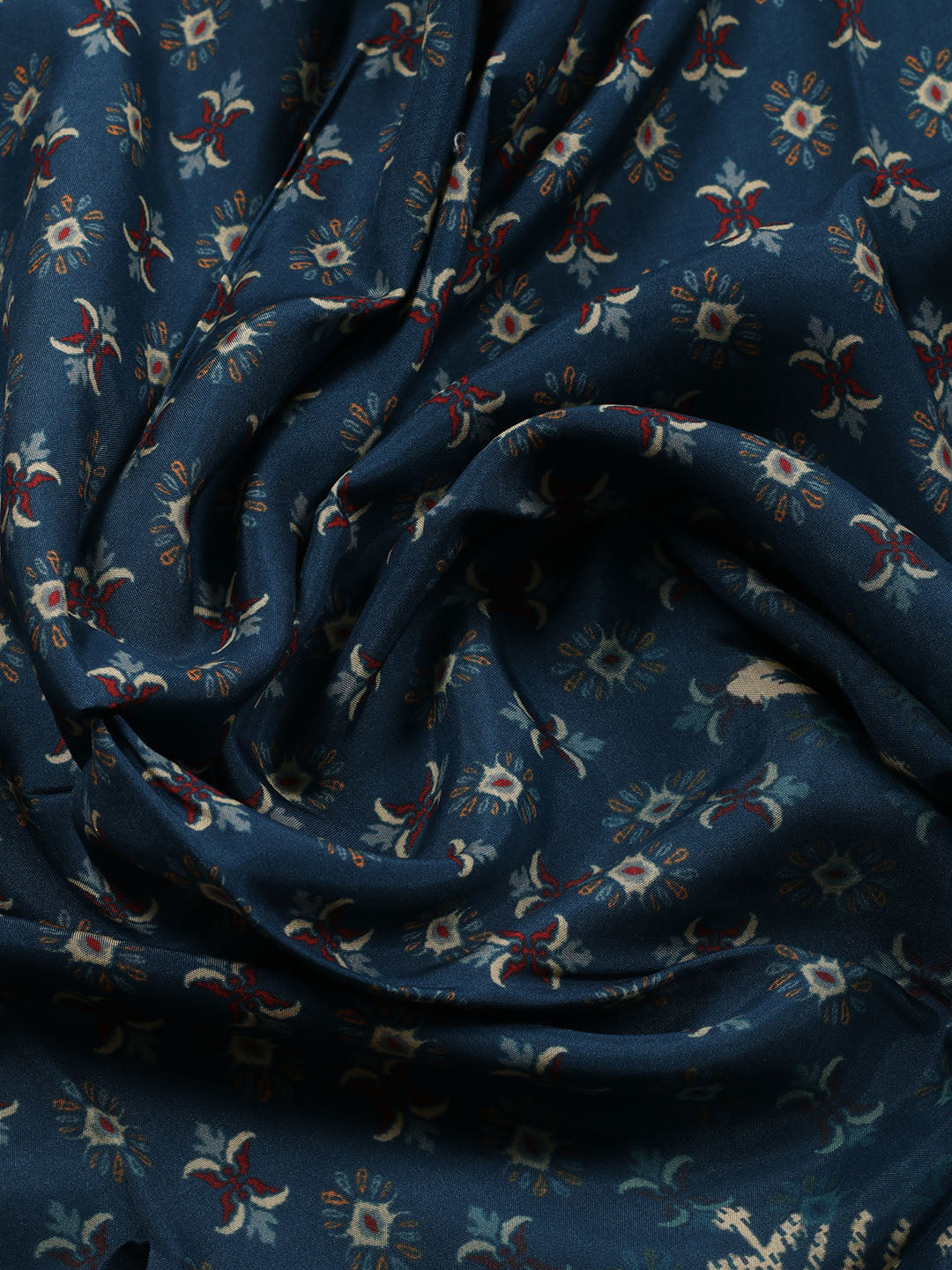Printed Chanderi Unstitched Suit Piece With Dupatta