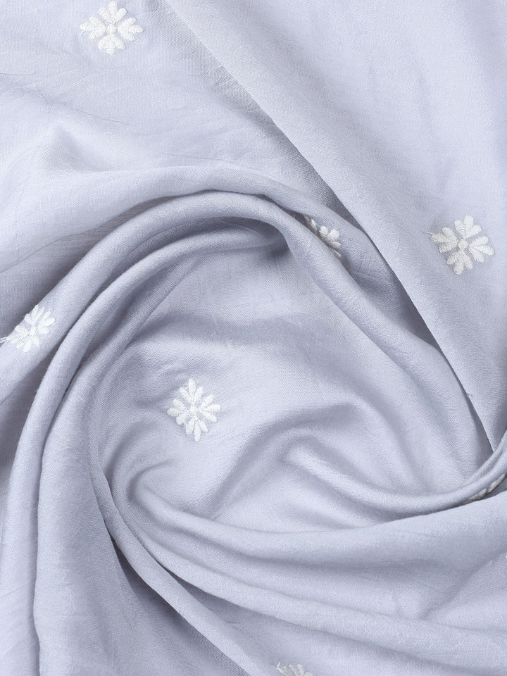 Printed Cotton Blend Unstitched Suit With Dupatta