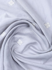Printed Cotton Blend Unstitched Suit With Dupatta