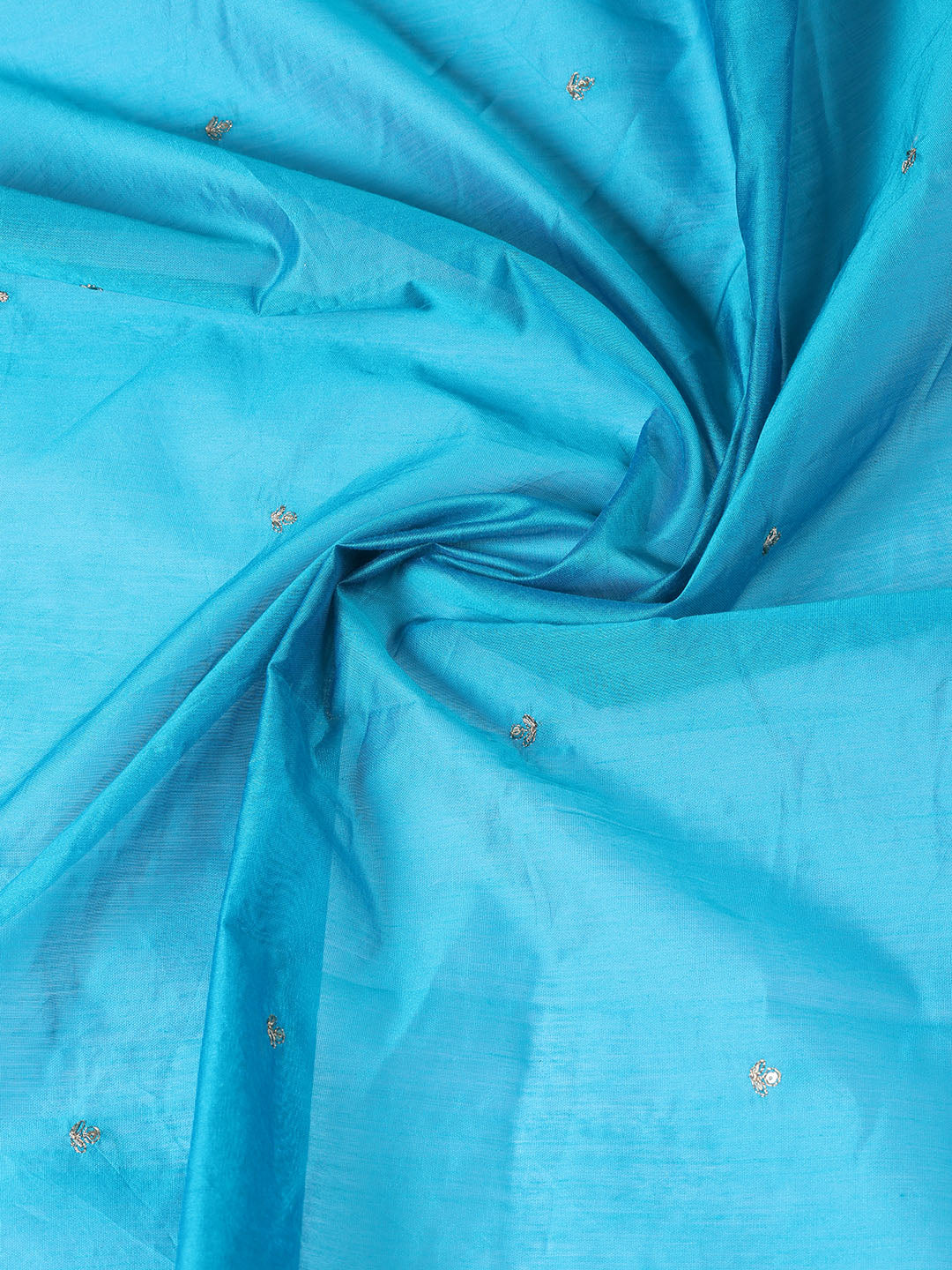 Neck Embroidered Chanderi Unstitched Suit Piece With Dupatta