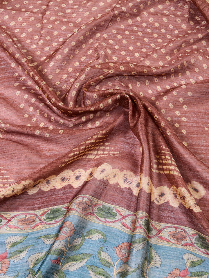Neck Embroidered Chanderi Unstitched Suit With Dupatta