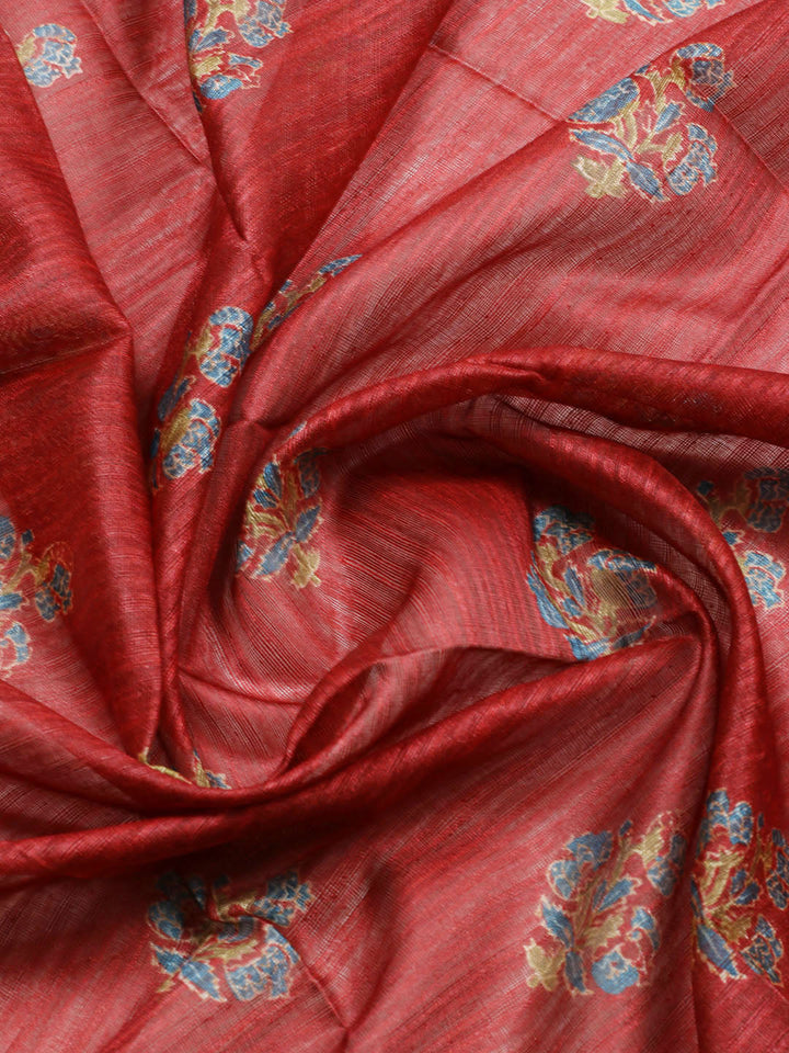 Neck Patti Chanderi Unstitched Suit With Dupatta