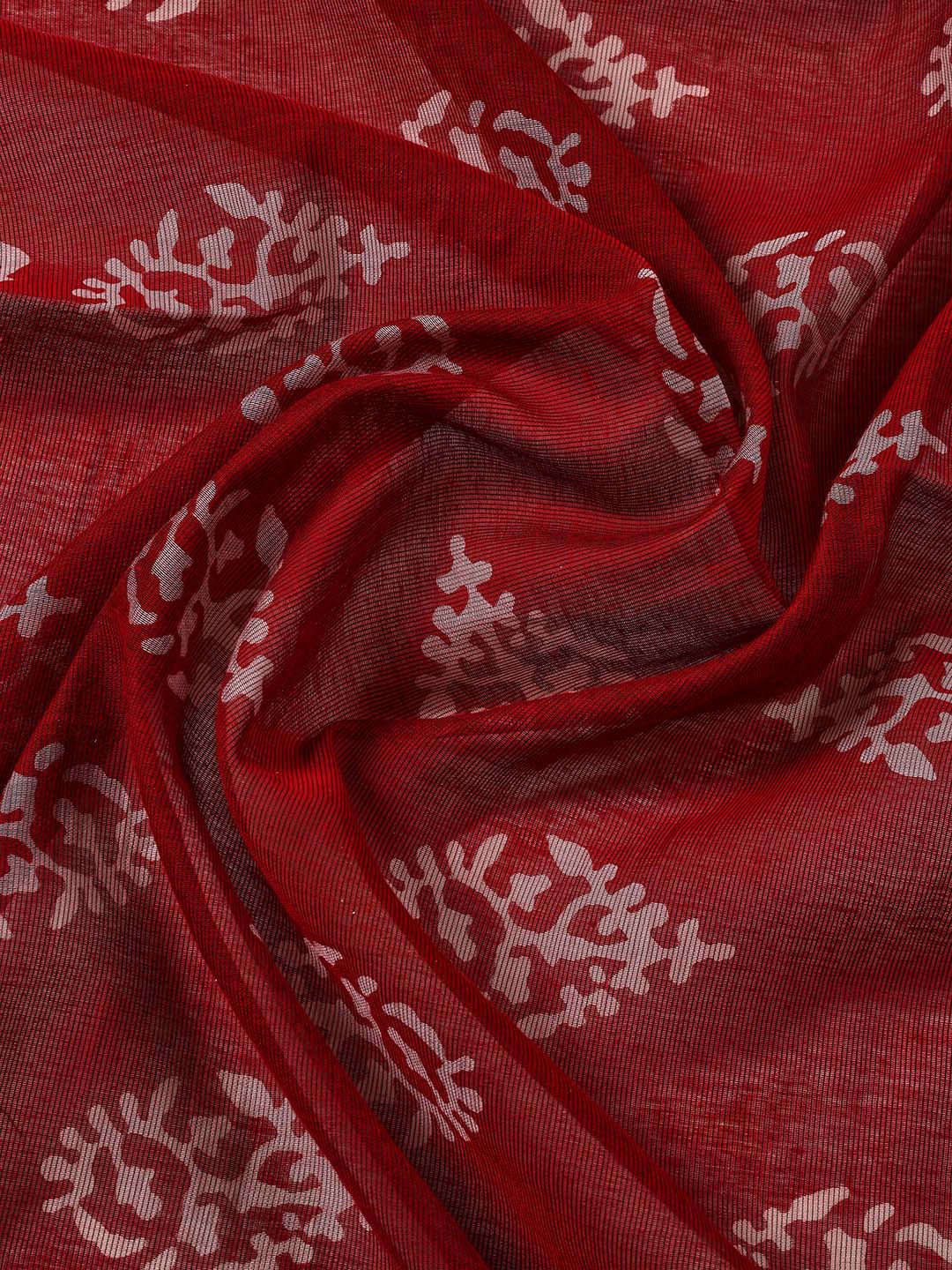 Printed Cotton Blend Unstitched Suit With Dupatta