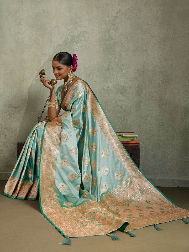 Woven Design Satin Silk Saree