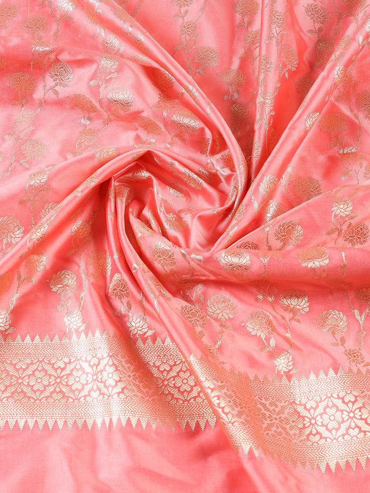 Woven Chanderi Unstitched Suit Piece With Dupatta