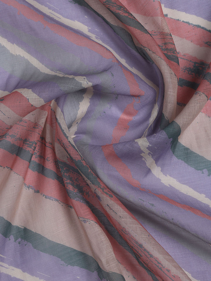 Printed Linen Unstitched Suit Piece With Dupatta