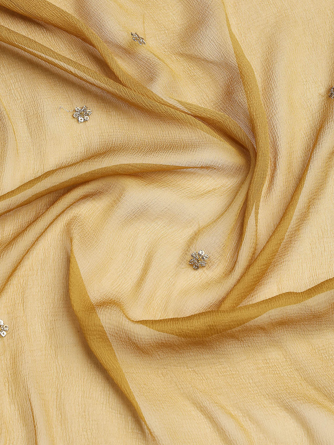 Patch Neck Art Silk Unstitched Suit With Dupatta