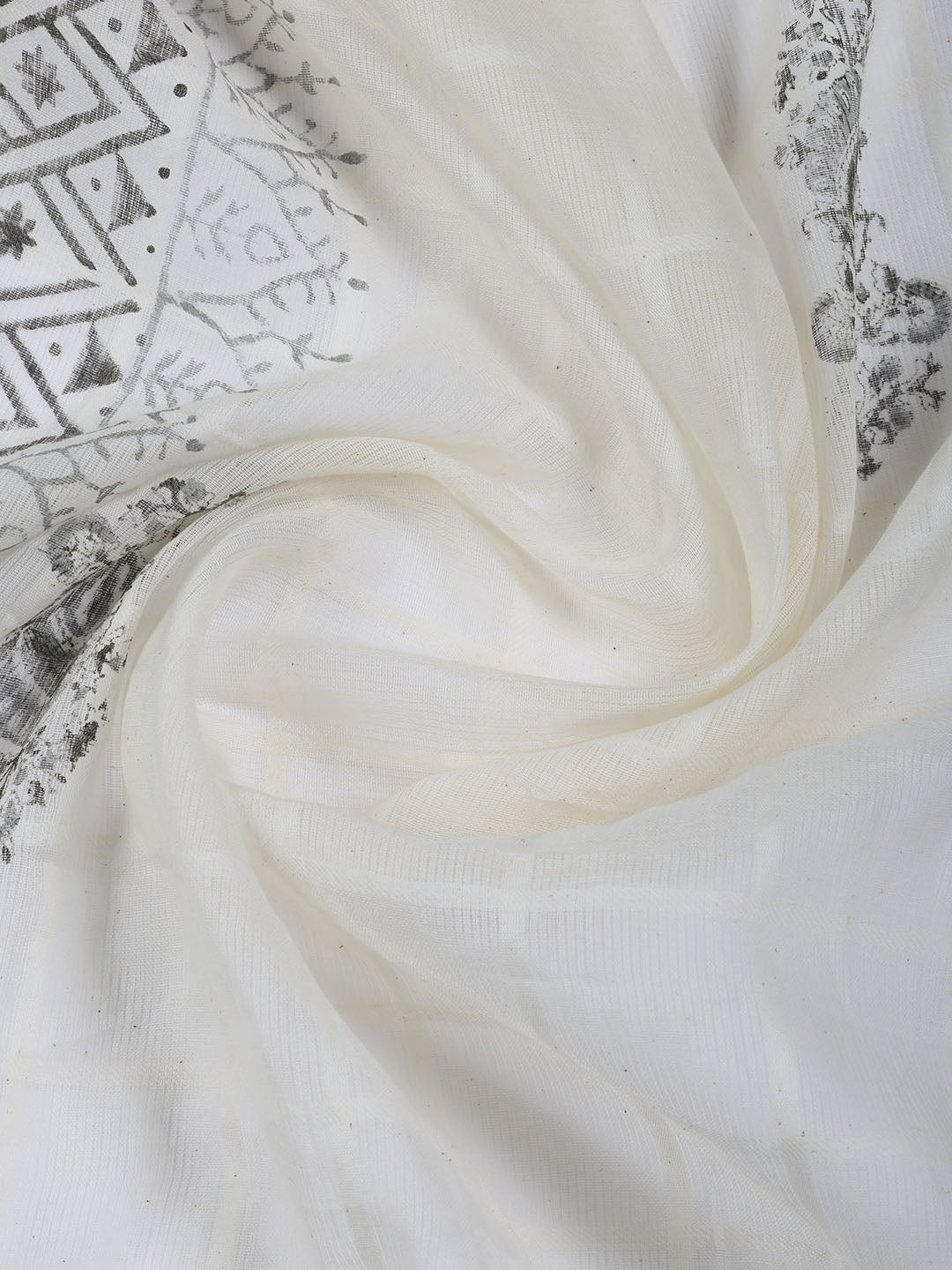Neck Work Cotton Blend Unstitched Suit With Dupatta