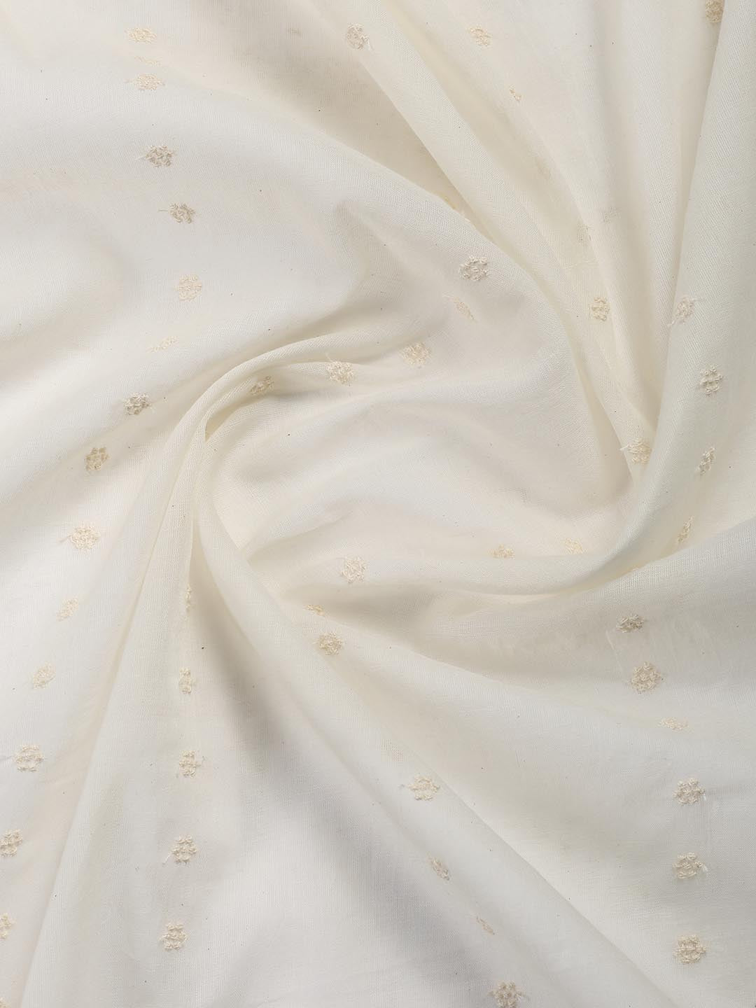 Woven Embroidered Cotton Blend Unstitched Suit With Dupatta