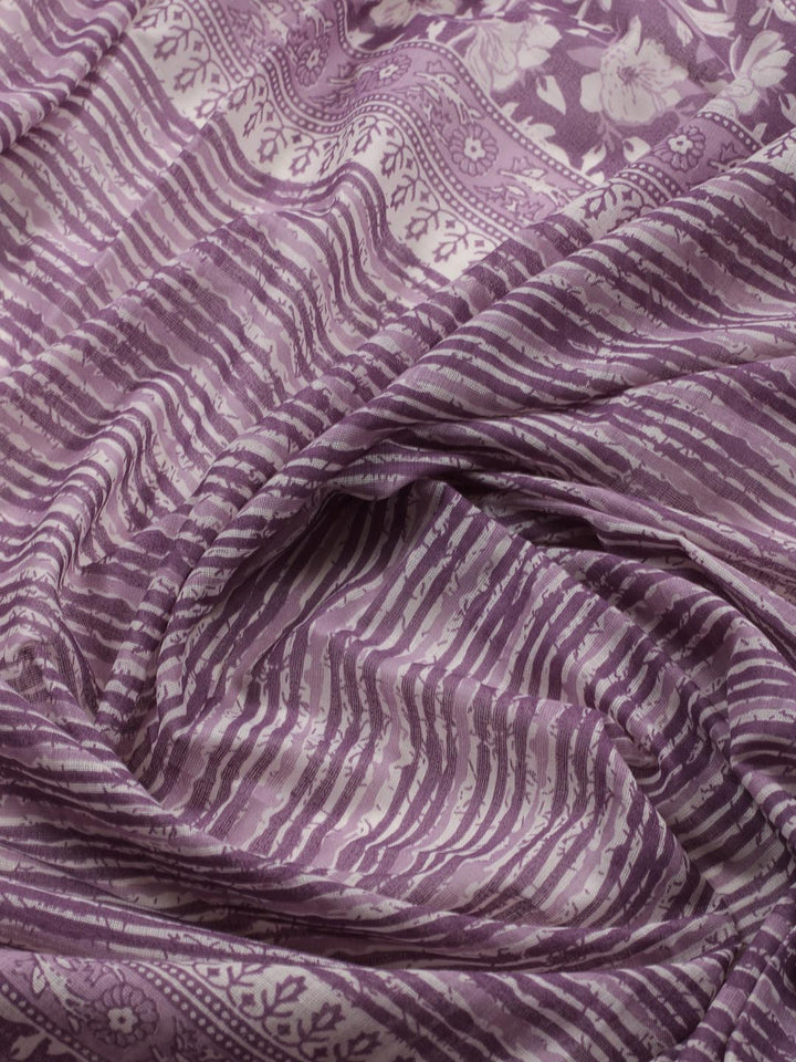 Printed Cotton Blend Unstitched Suit Piece With Dupatta