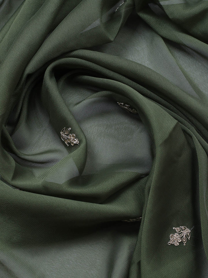 Zari Jaal Art Silk Unstitched Suit Piece With Dupatta