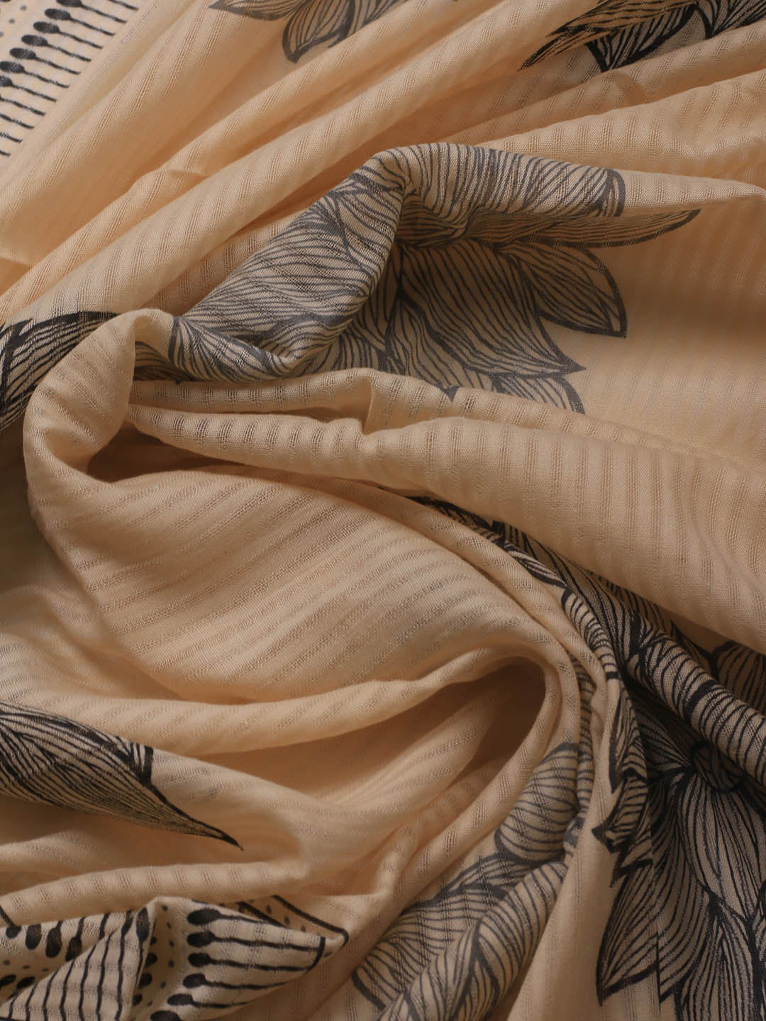 Printed Cotton Blend Unstitched Suit With Dupatta