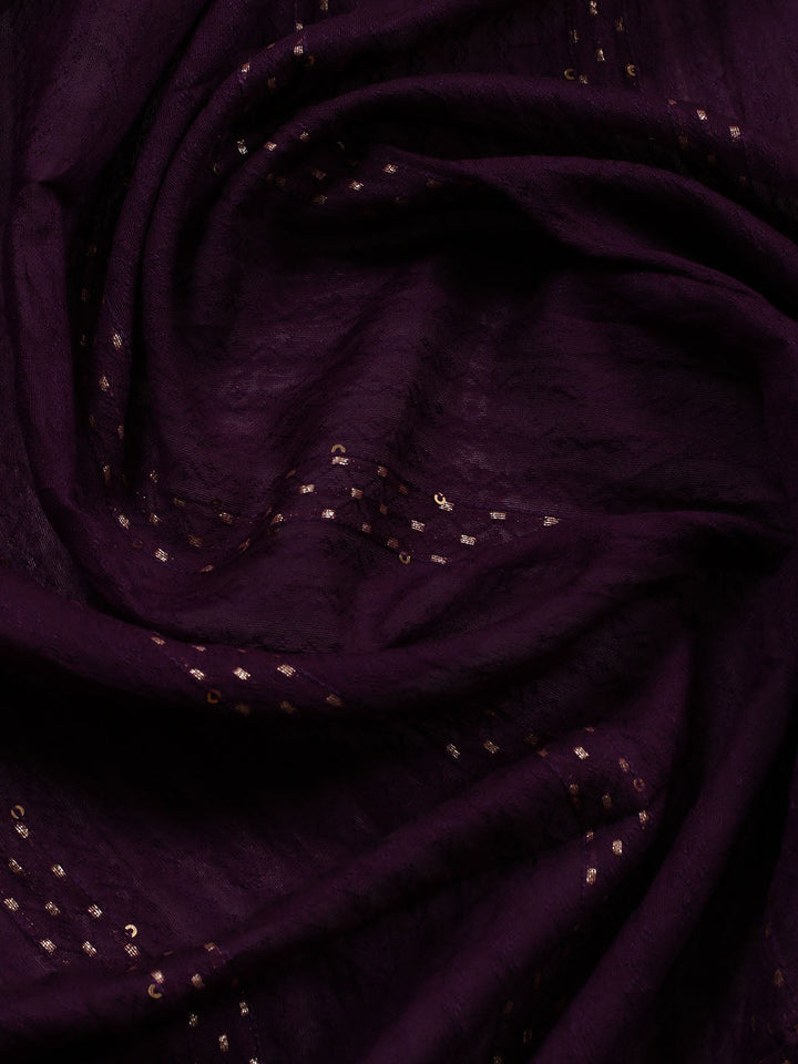 Neck Embroidered Chanderi Unstitched Suit Piece With Dupatta