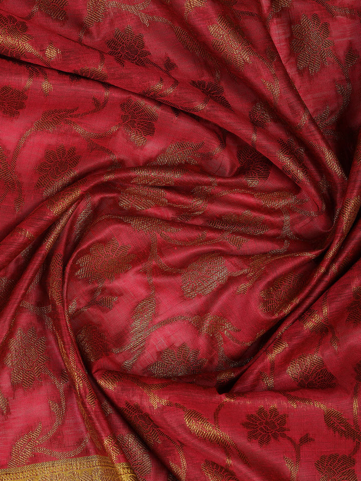 Banarasi Chanderi Unstitched Suit With Dupatta