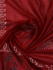 Printed Cotton Blend Unstitched Suit With Dupatta