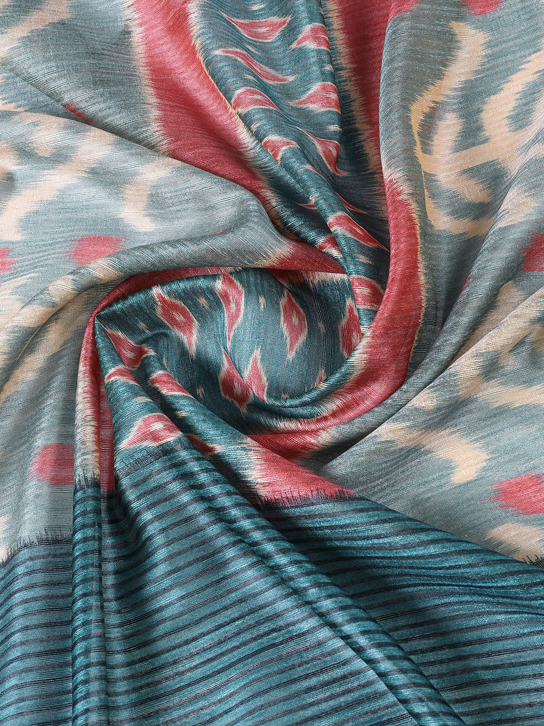 Kantha Work Chanderi Unstitched Suit With Dupatta