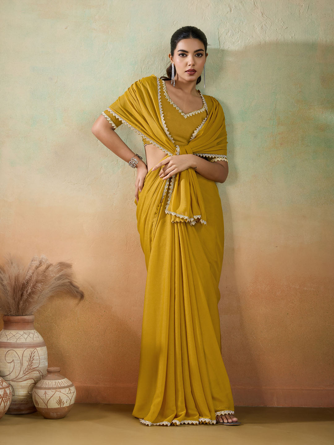 Woven Design Georgette Saree