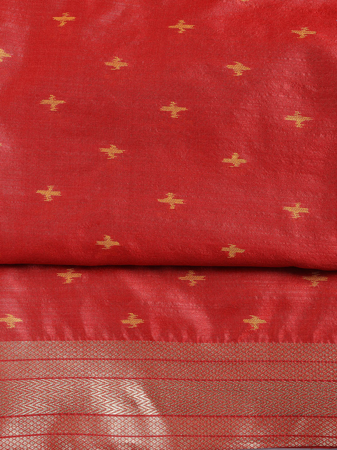 Woven Chanderi Unstitched Suit Piece With Dupatta