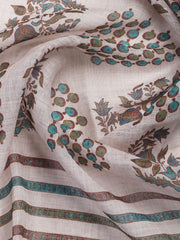 Printed Chanderi Unstitched Suit With Dupatta