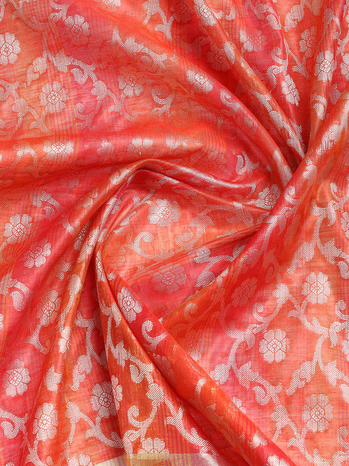 Woven Chanderi Unstitched Suit With Dupatta