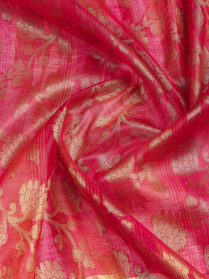 Rani Woven Design Chanderi Unstitched Dress Material