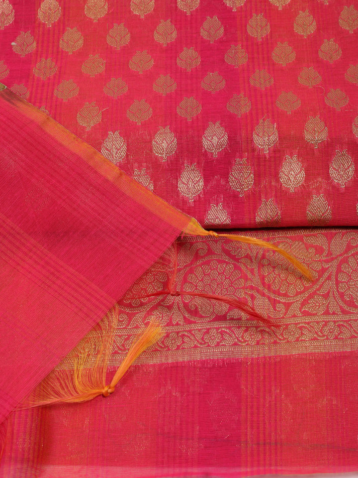Rani Woven Design Chanderi Unstitched Dress Material