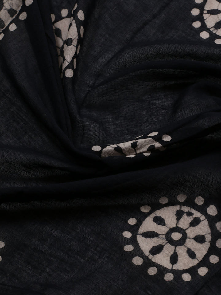 Printed Cotton Blend Unstitched Suit With Dupatta