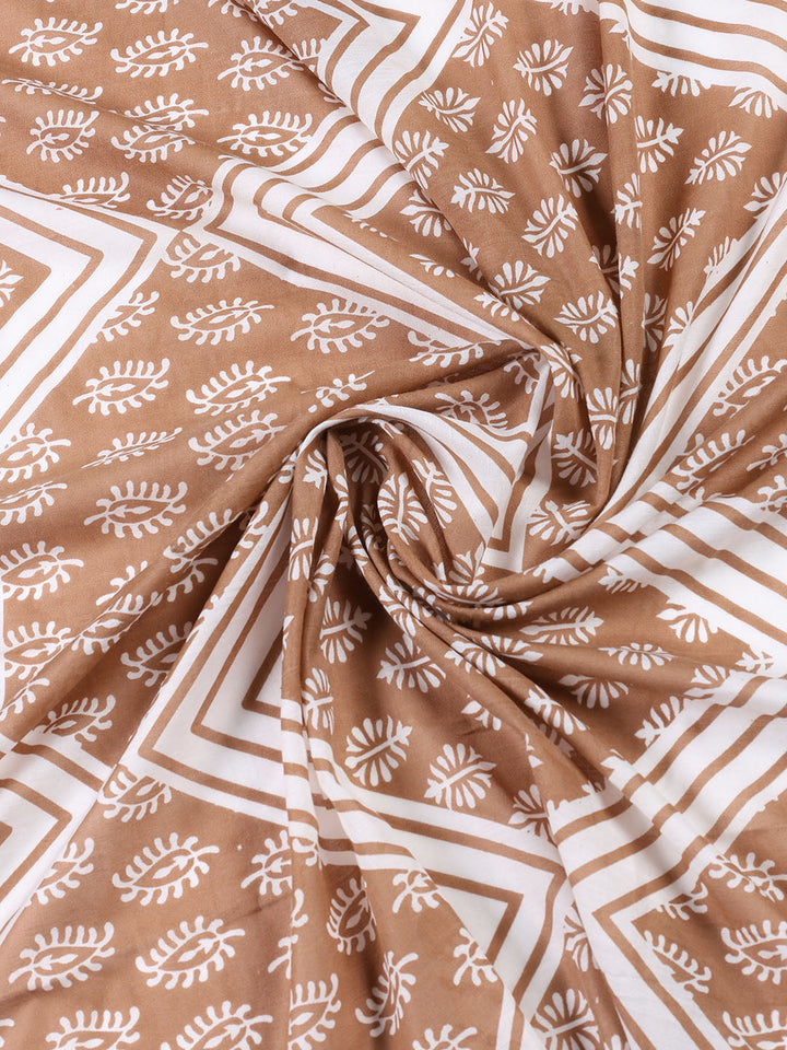 Neck Patti Cotton Blend Unstitched Suit With Dupatta