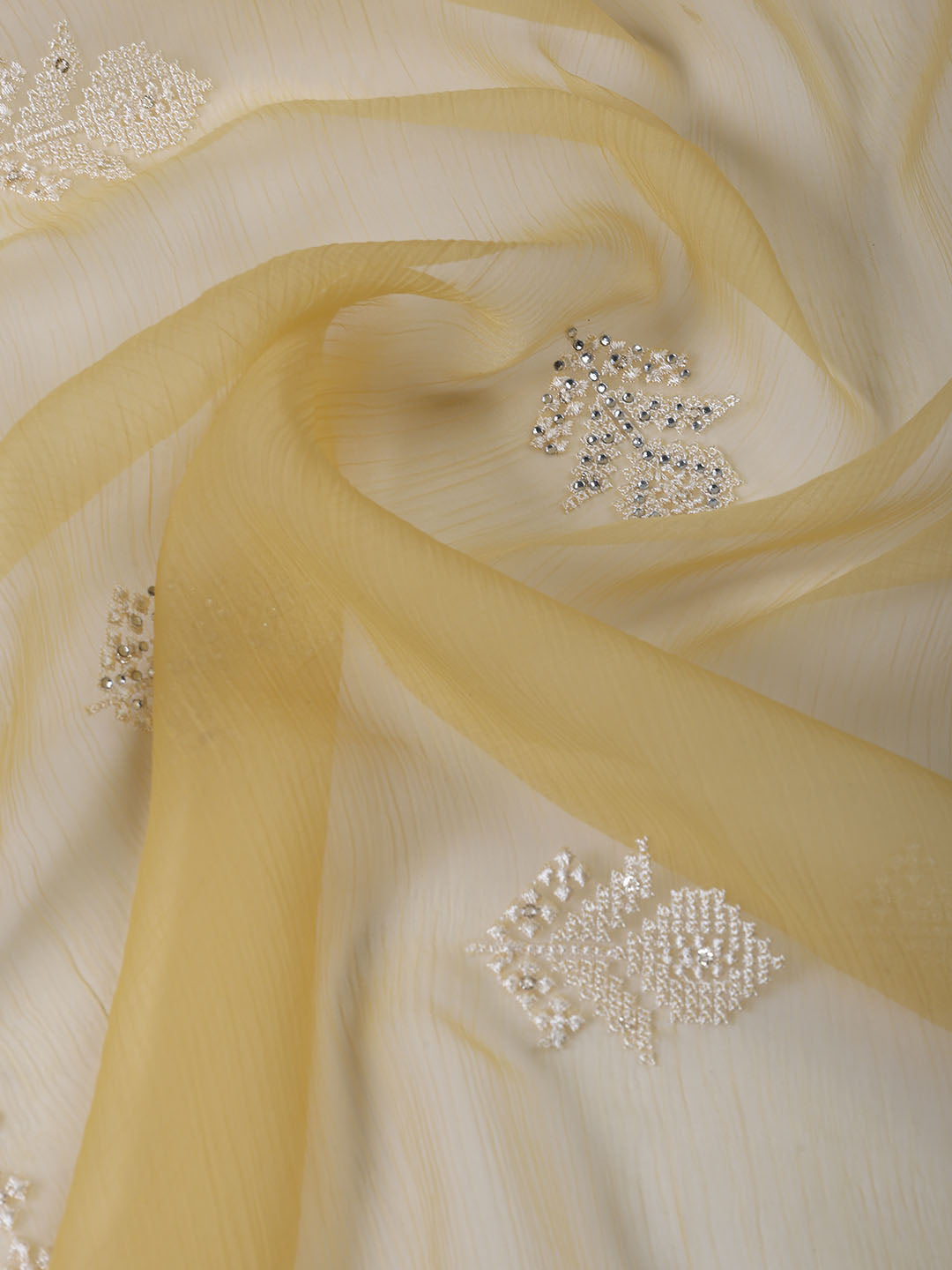 Embroidered Organza Unstitched Suit With Dupatta