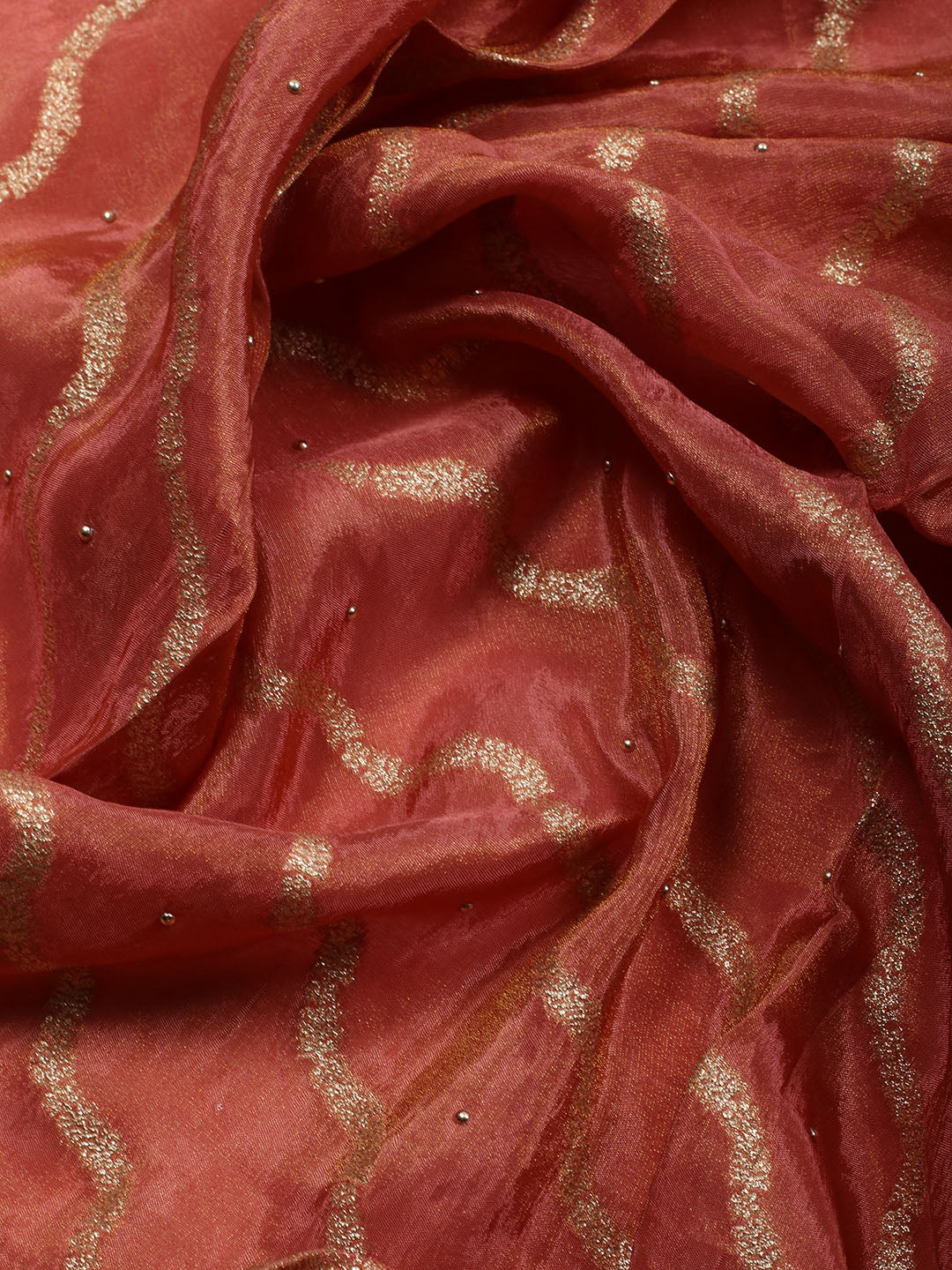 Woven Tissue Unstitched Suit Piece With Dupatta