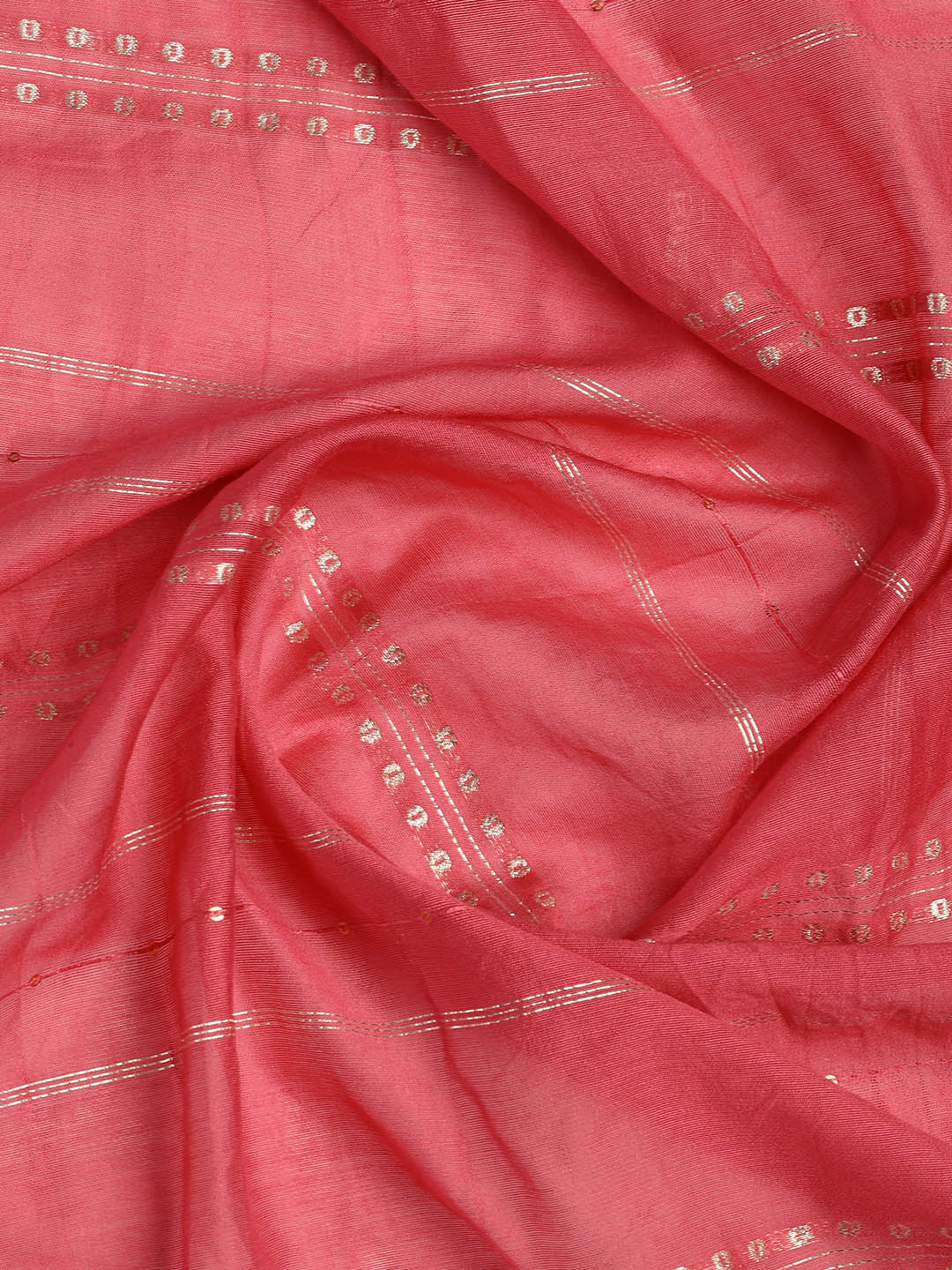 Neck Embroidery Chanderi Unstitched Suit With Dupatta