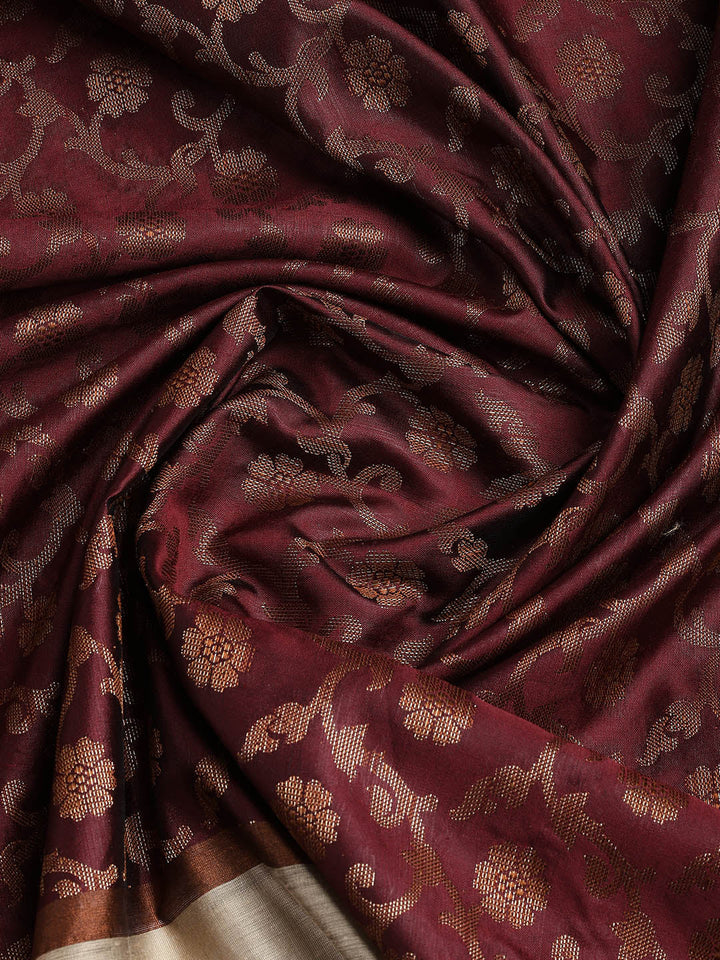Woven Chanderi Unstitched Suit With Dupatta