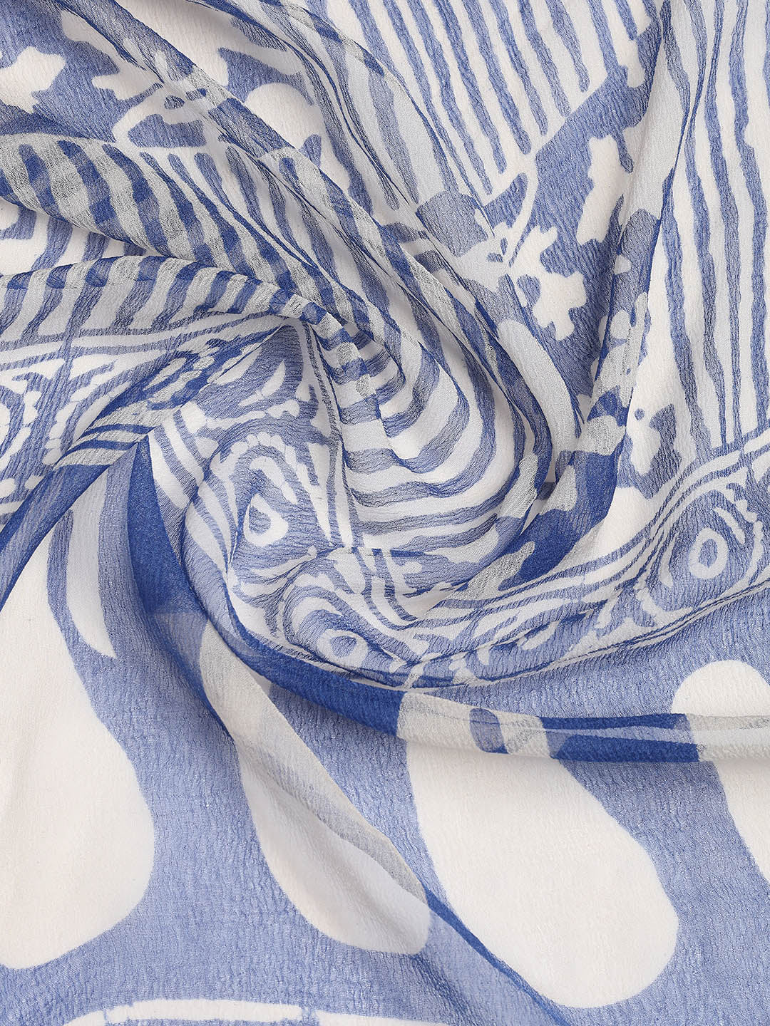 Printed Cotton Blend Unstitched Suit With Dupatta