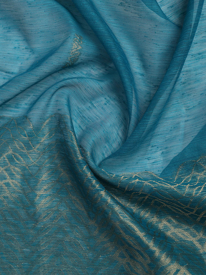 Woven Chanderi Unstitched Suit Piece With Dupatta