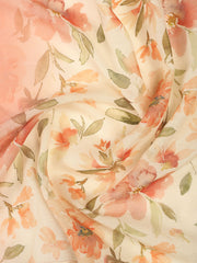 Printed Linen Unstitched Suit Piece With Dupatta