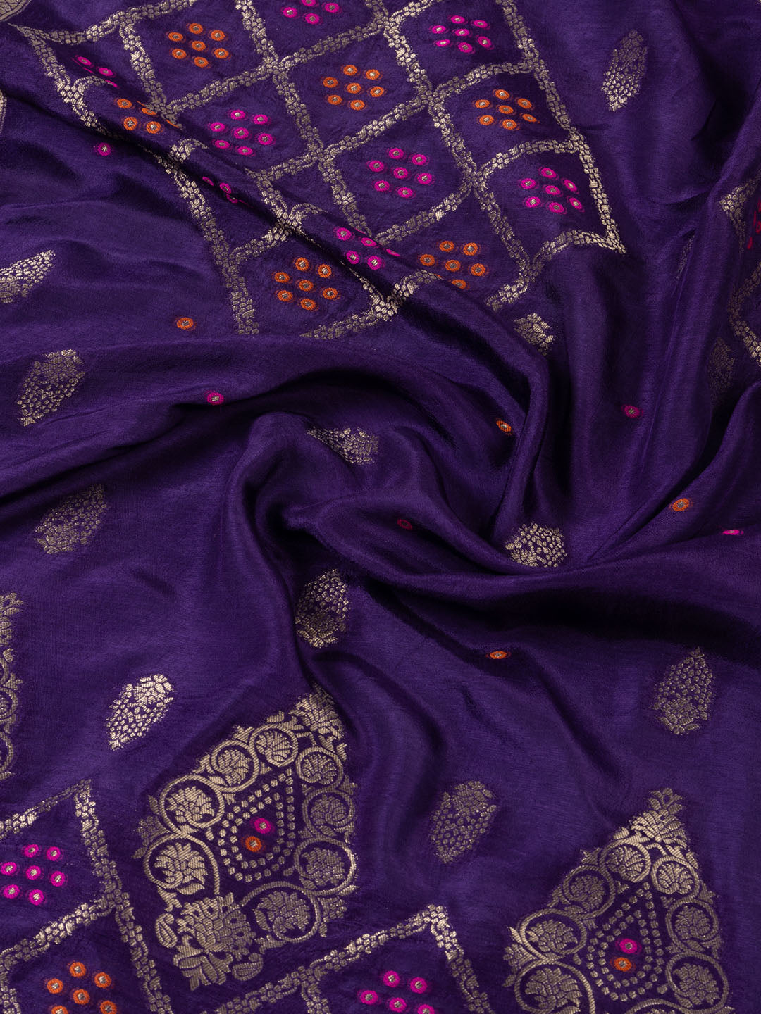 Neck Embroidered Chanderi Unstitched Suit Piece With Dupatta