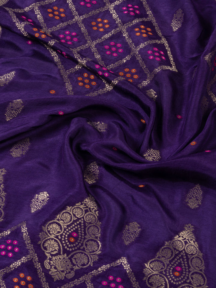 Neck Embroidered Chanderi Unstitched Suit Piece With Dupatta