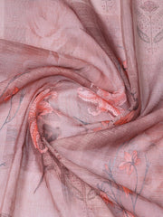 Floral Printed Linen Unstitched Suit With Dupatta