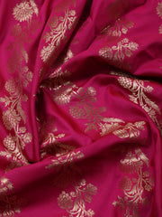 Woven Banarasi Chanderi Unstitched Suit With Dupatta