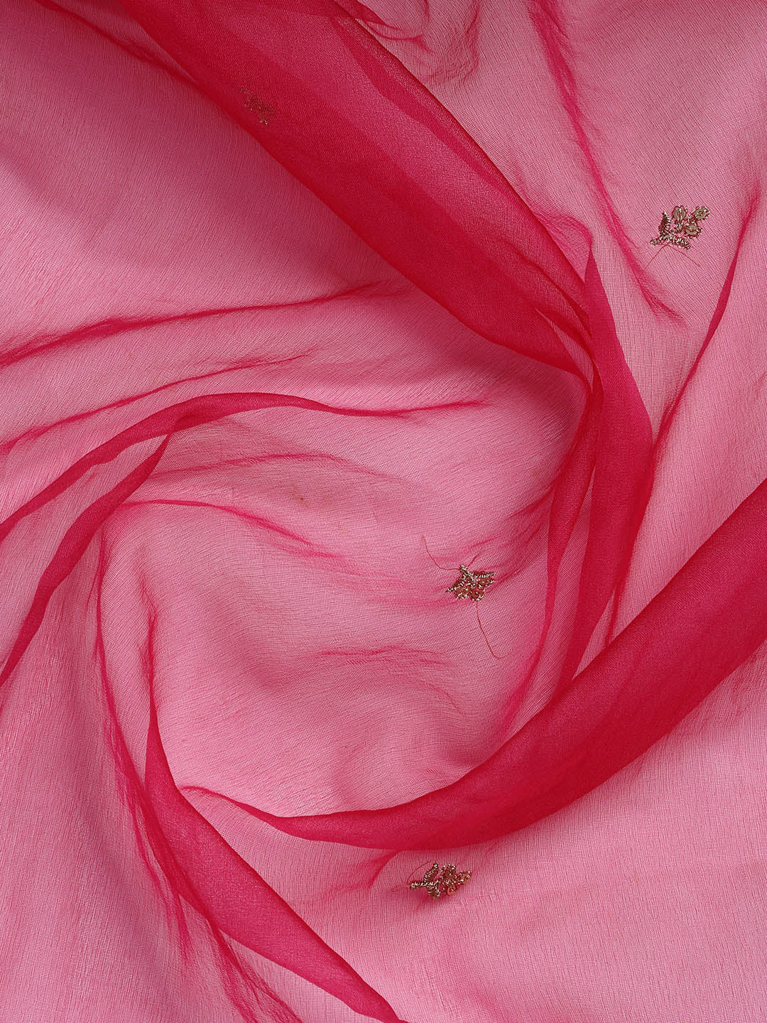 Embroidered Chanderi Unstitched Suit With Dupatta