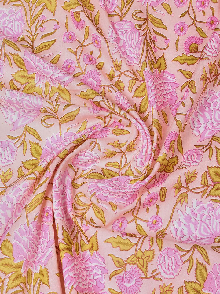 Printed Cotton Blend Unstitched Suit With Dupatta