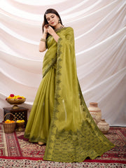 Gota Art Silk Woven Saree