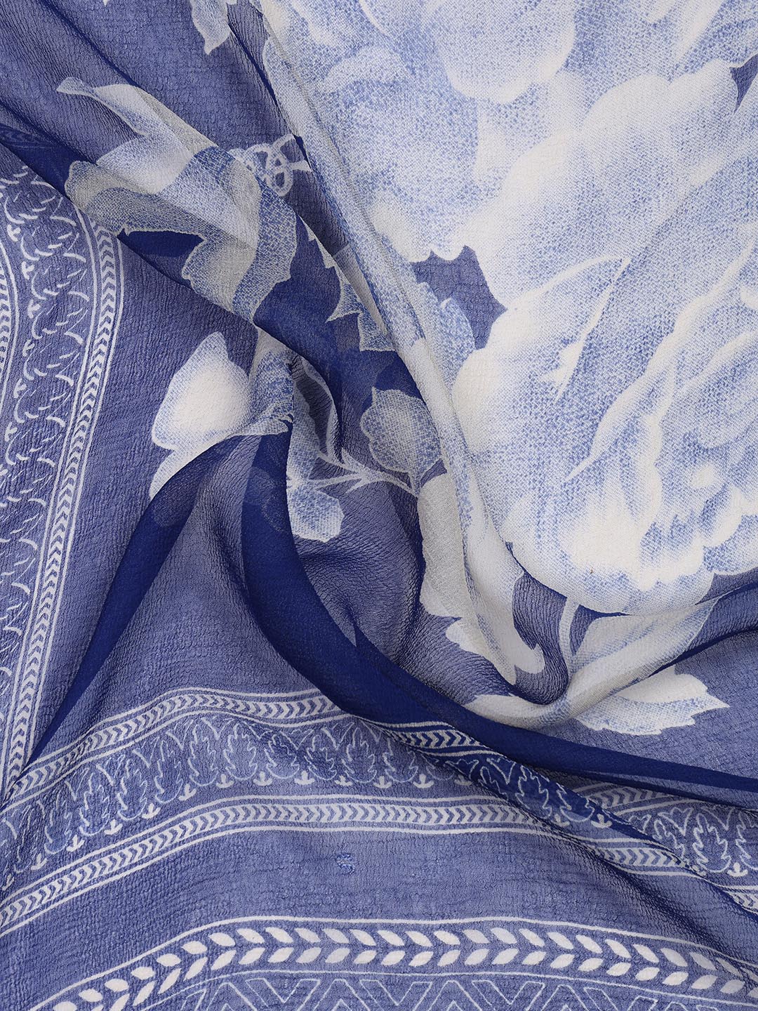 Printed Cotton Blend Unstitched Suit With Dupatta