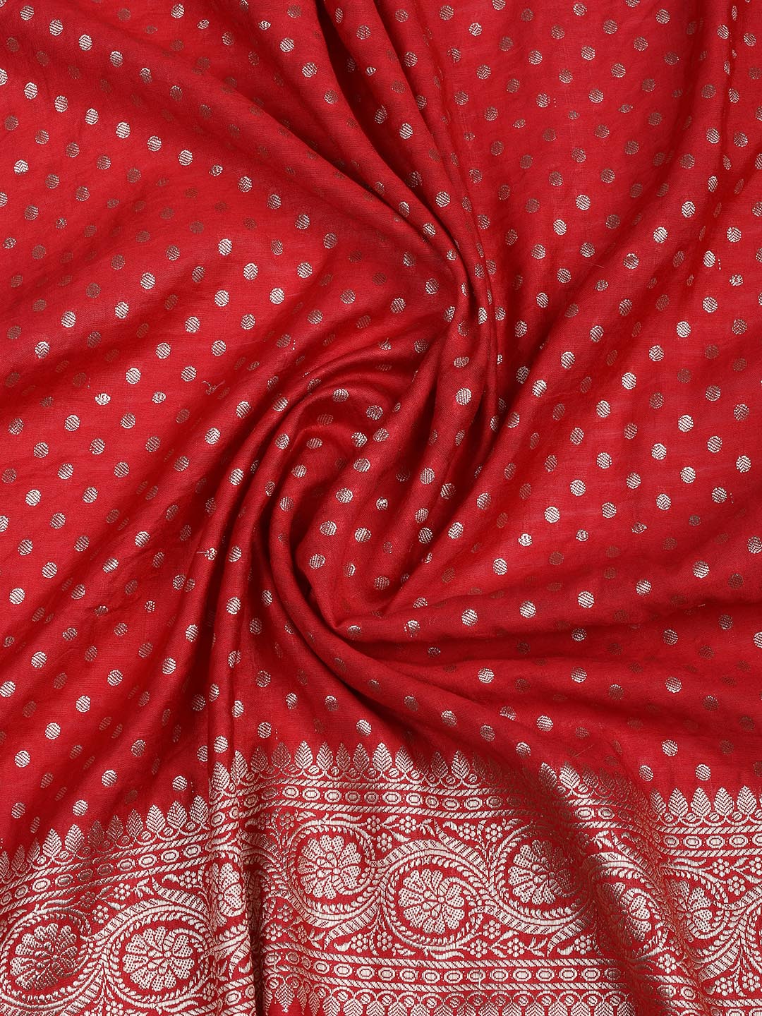 Floral Woven Chanderi Unstitched Suit With Dupatta