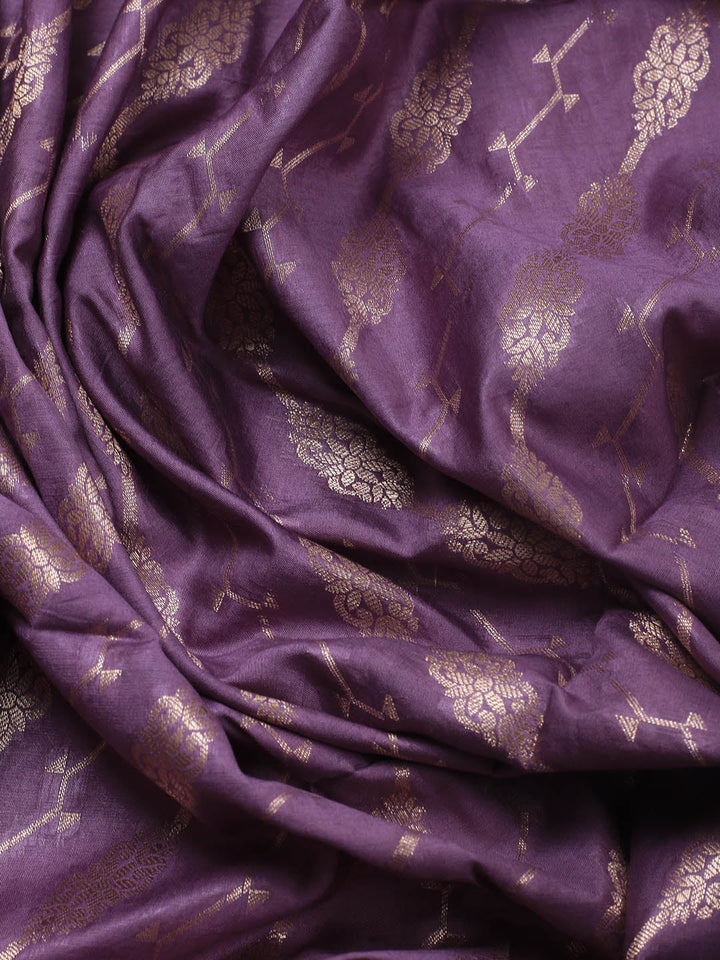 Banarasi Chanderi Unstitched Suit With Dupatta