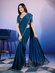 Stone Work Art Chiffon Saree