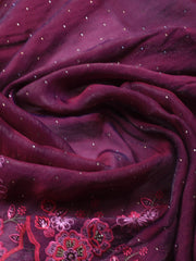 Embroidered Chinon Unstitched Suit With Dupatta