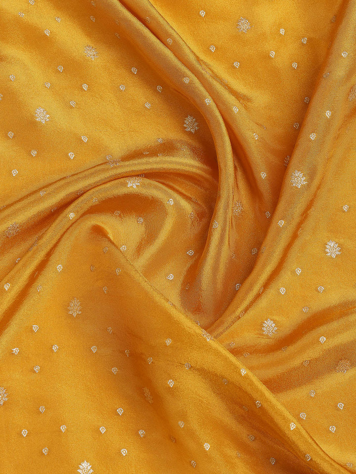 Embroidered Art Silk Unstitched Suit Piece With Dupatta