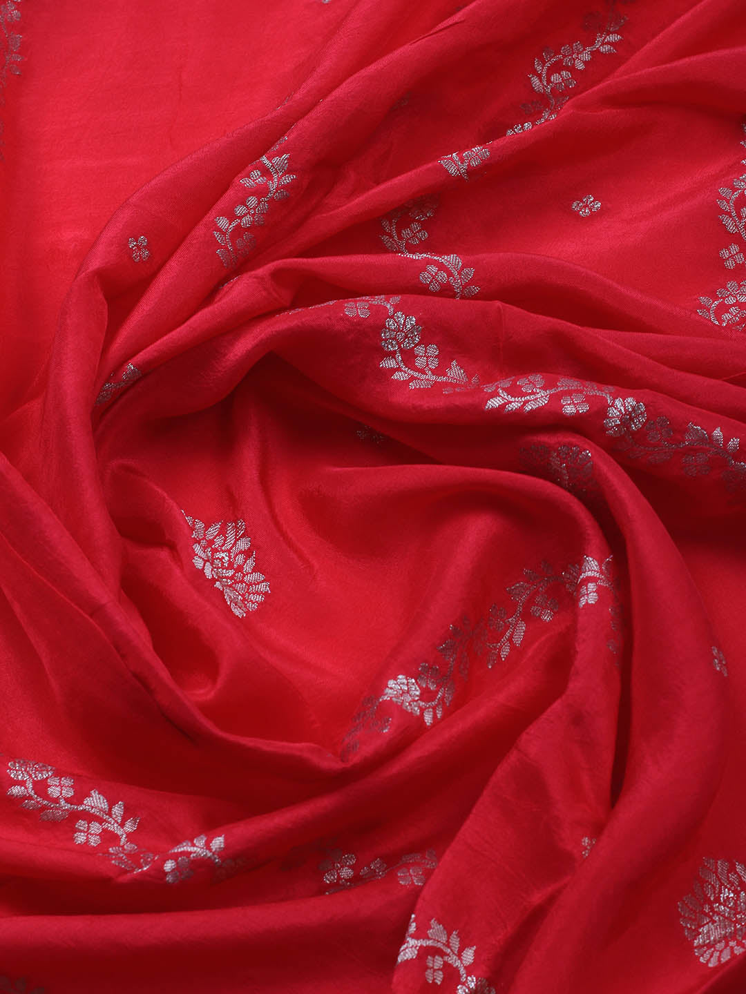 Embroidery Chanderi Unstitched Suit With Dupatta