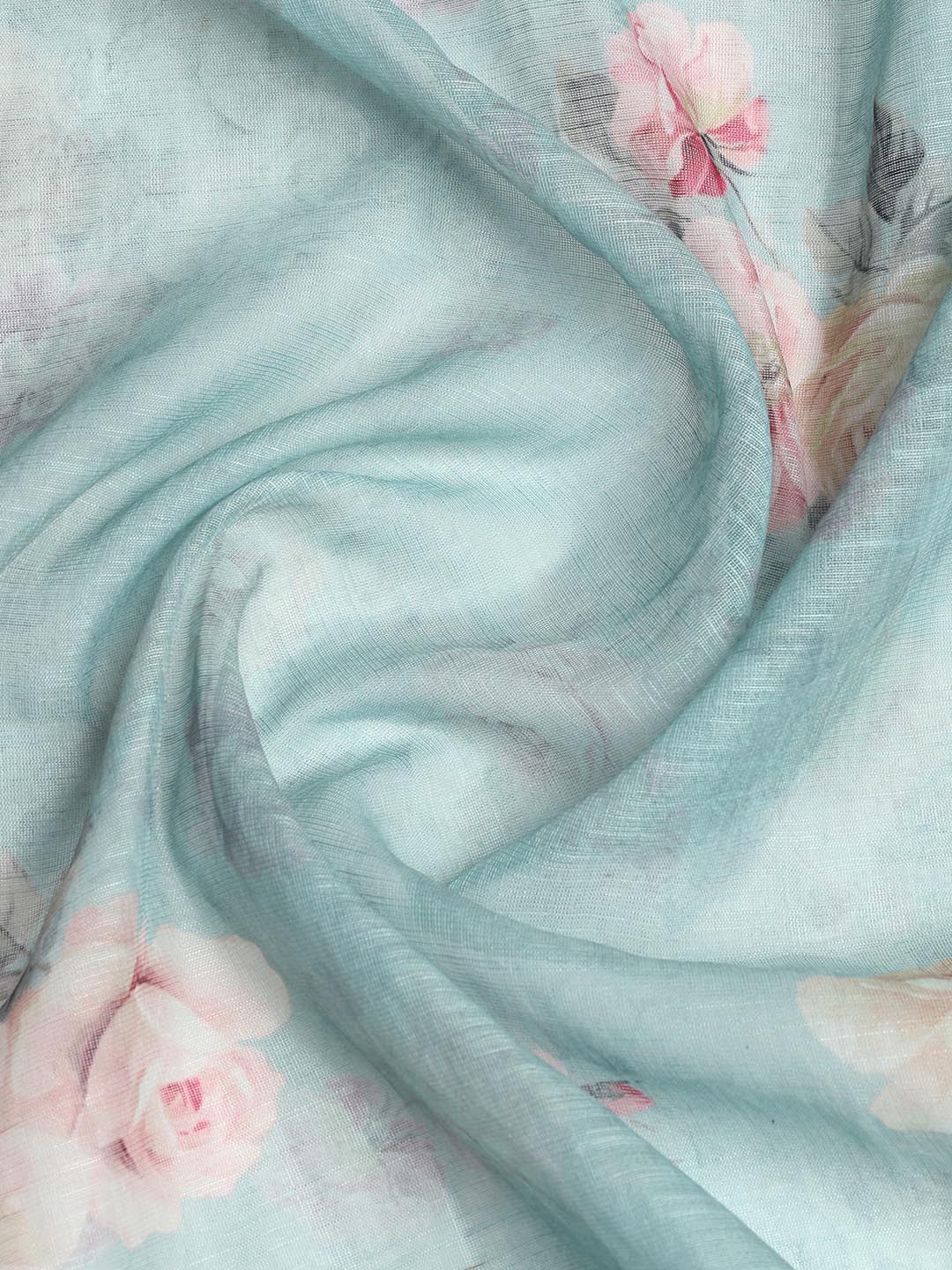Printed Linen Unstitched Suit Piece With Dupatta